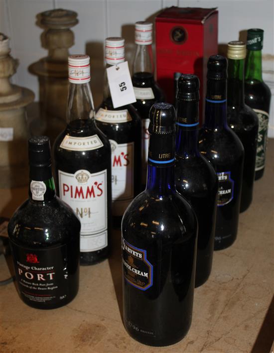 7 bottles Remy Martin Cognac etc